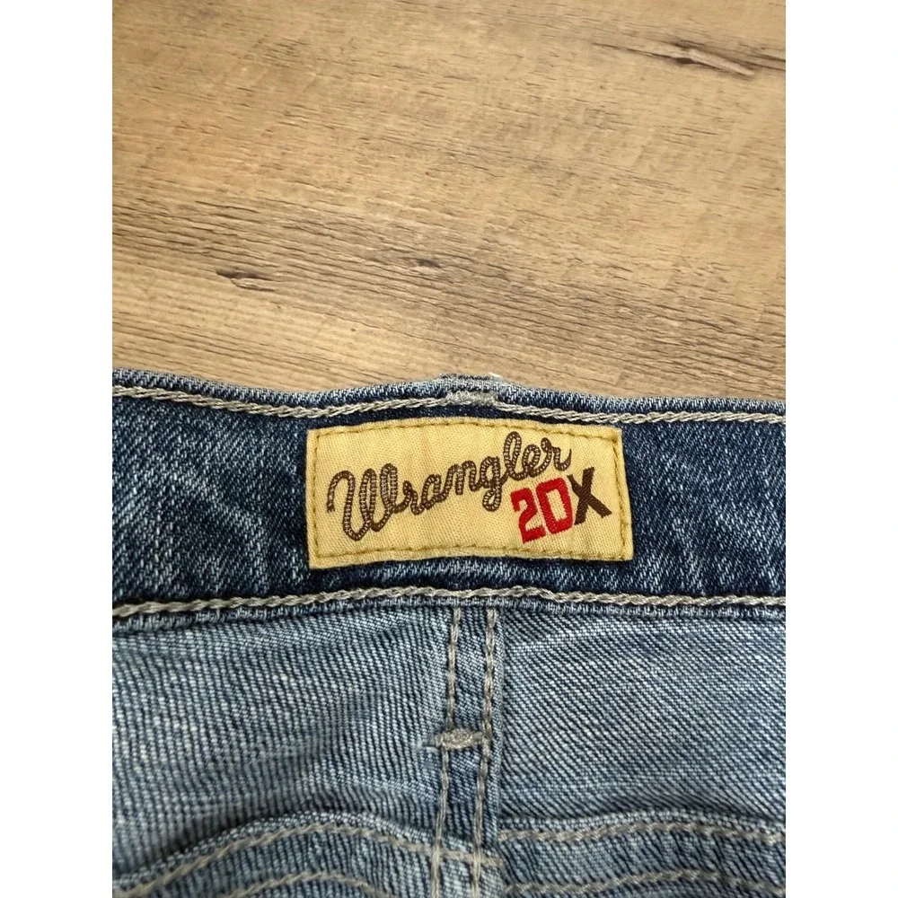 Wrangler‎ 20X Mens 44MWXSH Relaxed Straight Leg Jeans Blue Medium Wash 38x32